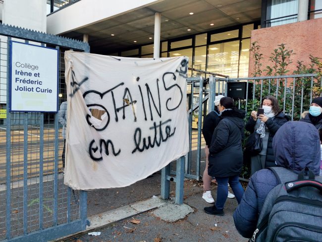 Grève au collège Joliot Curie - Ville de Stains