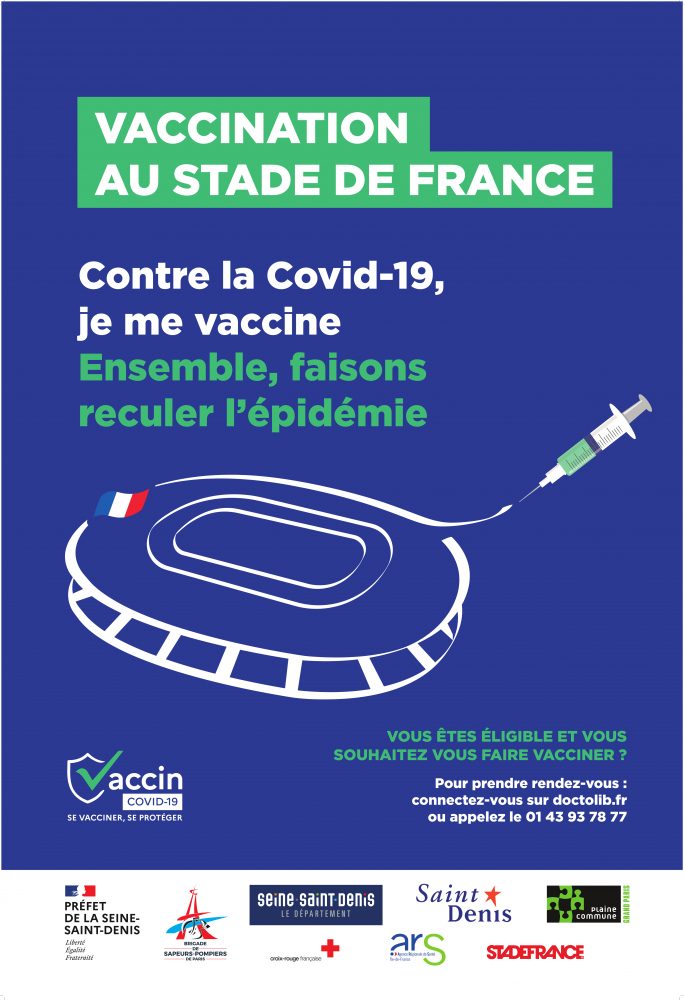 Ouverture d’un centre de vaccination Covid-19 au Stade de France - Ville de Stains