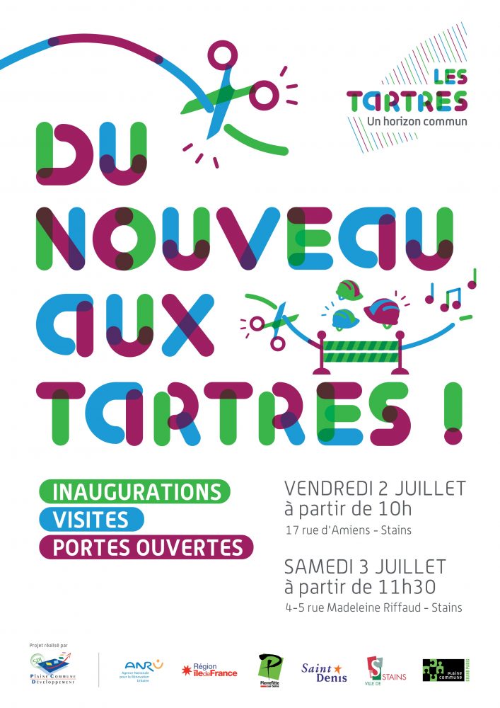 Affiche "Du nouveau aux Tartres" - Ville de Stains