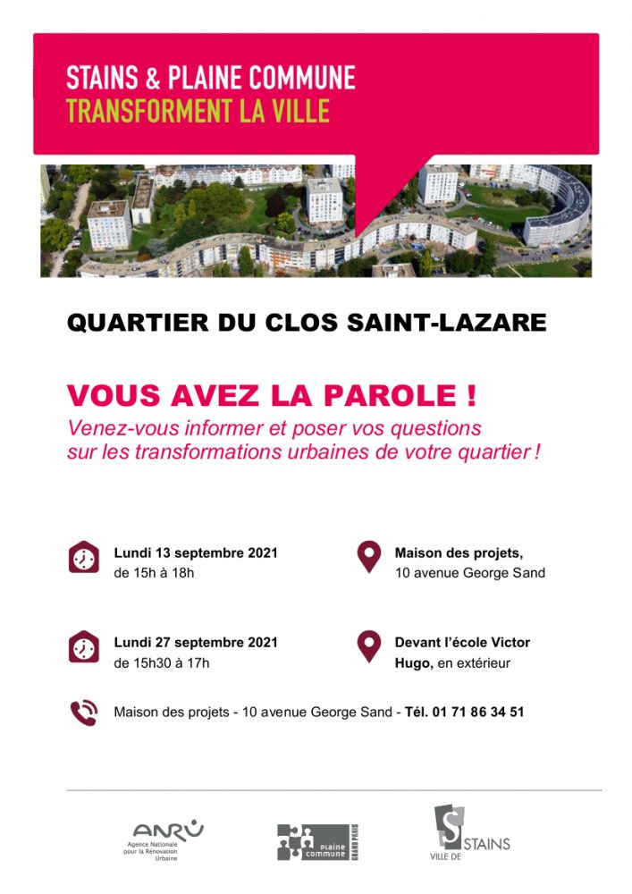Prêtresse / Clos Saint-Lazare - Infos sur les projets urbains - 2 - Ville de Stains