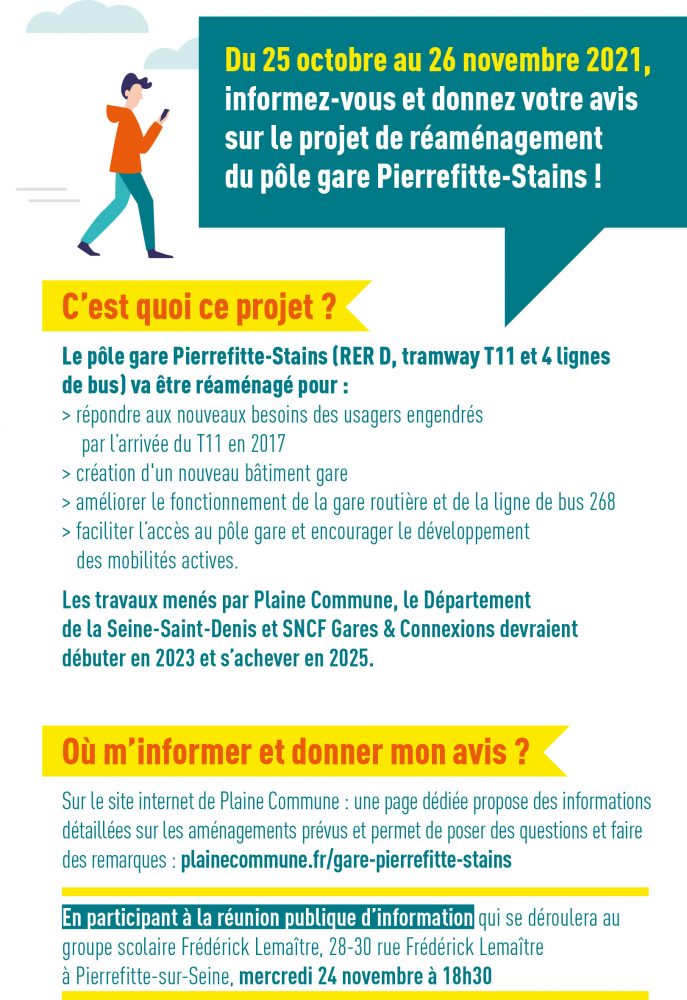 Réaménagement du pôle gare Pierrefitte-Stains - Concertation préalable - 2 - Ville de Stains