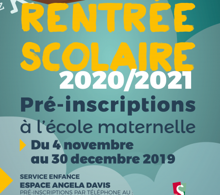 pre-inscriptions scolaires 2020