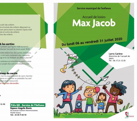 couv accueil de loisirs Max Jacob