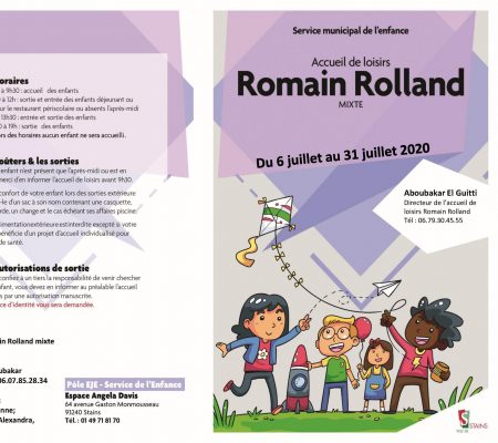 couv accueil de loisirs Romain Rolland