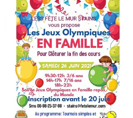 ESS tennis / fête le mur Stains - Les Jeux Olympiques en Famille