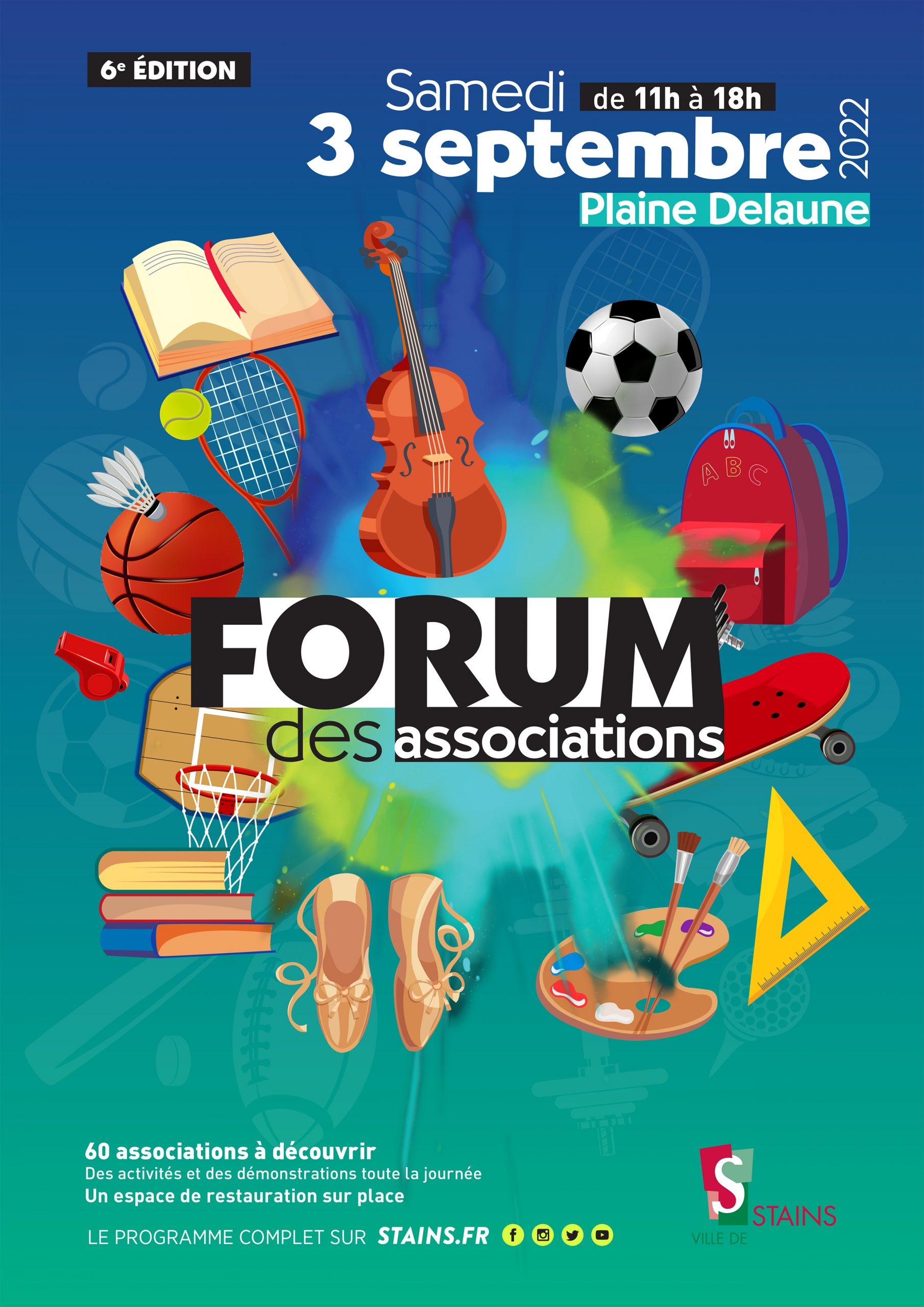 60 associations à découvrir. Des activités et des démonstrations toute la journée. Un espace de restauration sur place.