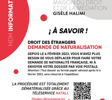 MDM Gisèle Halimi - Droit des étrangers / Demande de naturalisation - Ville de Stains
