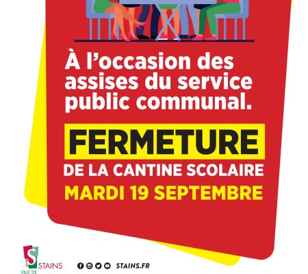fermeture cantine scolaire 19 septembre 2023 stains